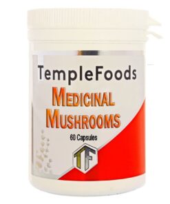 Temple Foods Medicinal Mushrooms 60. Immune Booster, Anti-inflammatory - 60 Pack