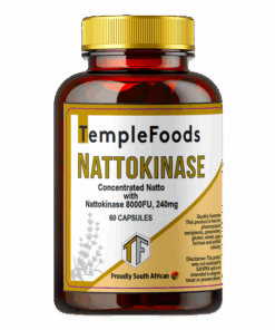 Temple Foods Nattokinase . Concentrated Nattokinase. 8000FU, 250mg - 120 Pack