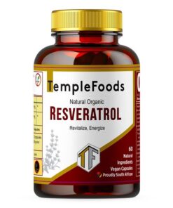Temple Foods - Resveratrol Natural, Organic with grape skins - 120 Pack