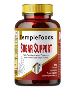 Temple Foods Sugar Support with Benfotiamine and Chromium - 120