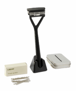 The Leaf Razor + Leaf Stand + Recycling Tin + 60 Blades