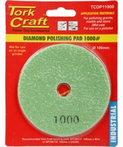 Tork Craft 100mm Diamond Wet Polishing Pad 1000 Grit Dark Green