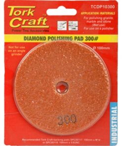 Tork Craft 100mm Diamond Wet Polishing Pad 300 Grit Orange