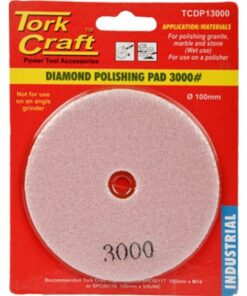 Tork Craft 100mm Diamond Wet Polishing Pad 3000 Grit Pink