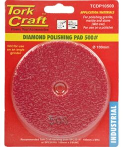 Tork Craft 100mm Diamond Wet Polishing Pad 500 Grit Red