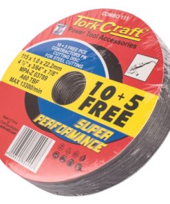 Tork Craft 10+5 Cutting Disc Steel & Ss 115 X 1.0 X 22.2 mm 4X More Performance