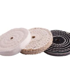 Tork Craft Buffing Wheel Kit 3 Pieces 100mm White & Denim Stiched