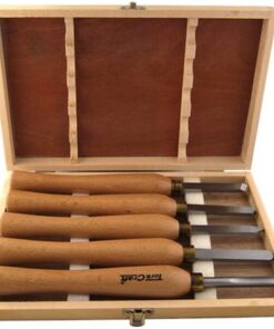 Tork Craft Chisel Set Wood Turning 270mm  Hss 5 Piece Wood Case