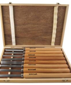 Tork Craft Chisel Set Wood Turning 8 Piece Std Wooden Case