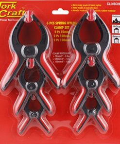 Tork Craft Clamp Spring Nylon 6Pce Set 75mm/100mm/150mm