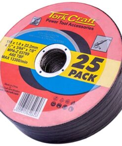 Tork Craft Cutting Disc Steel  & Ss 115 x 1.0 x 22.2 mm 25 Pack