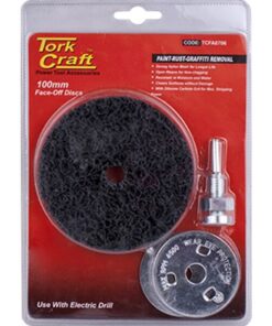 Tork Craft Face Off Disc & Arbor 100mm Carded For Drill