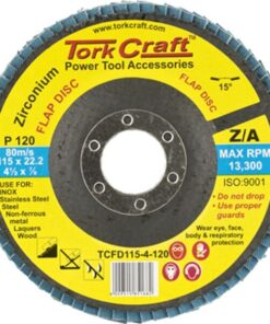 Tork Craft Flap Disc Zirconium 115mm 120Grit Angled