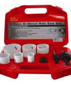 Tork Craft Holesaw Set 9Pc In Case Bi-Metal 22 29 35 44 51 64mm