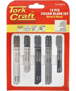 Tork Craft Jigsaw Blade Set 10 Pce For Metal & Wood T - Shank