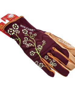 Tork Craft Ladies Slim Fit Garden Gloves Maroon - XS