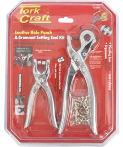 Tork Craft Leather Hole Punch & Grommet Setting Tool Kit