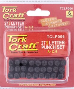 Tork Craft Letter Punch Set 6mm (A-Z) Black Finish