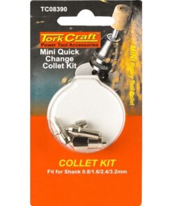 Tork Craft Mini Quick Change Collet Kit 0.8/1.6/2.4/3.2mm