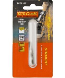 Tork Craft Mini Router Bit 3.2mm Straight 3.2mm Shank