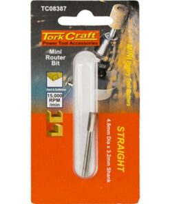 Tork Craft Mini Router Bit 4.8mm Straight 3.2mm Shank
