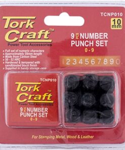 Tork Craft Number Punch Set 10mm (0-9mm) Black Finish
