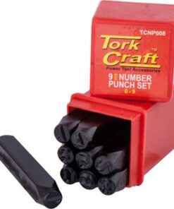 Tork Craft Number Punch Set 8mm (0-9mm) Black Finish