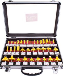 Tork Craft Router Bit Set 35 Piece Alum.Case Glass 1/4"