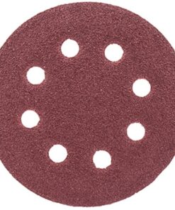 Tork Craft Sanding Disc Hook & Loop 115mm 80 Grit with Holes 10/Pk
