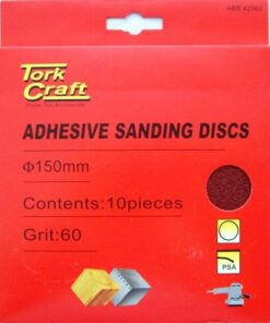 Tork Craft Sanding Disc Psa 150mm 60 Grit No Hole 10/Pk