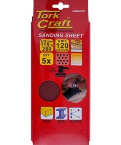 Tork Craft Sanding Sheet Orb 115 X 280mm 120gr No Holes Hook & Loop 5/Pk