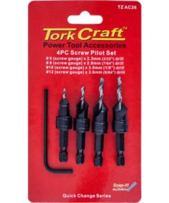 Tork Craft Screw Pilot/Countersink Set 4Pce
