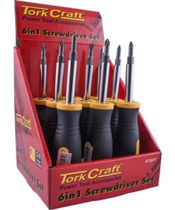 Tork Craft Screwdriver 6 In 1 Crv Bits Per Box Of 9
