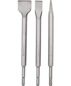 Tork Craft Sds Plus Chisel Set 3Pce Pointed 14mm Flat 20mm Flat 40mm