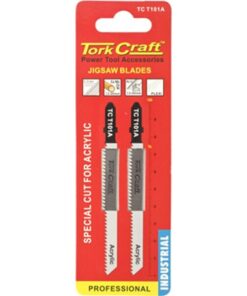 Tork Craft T-Shank Jigsaw Blade for Acrylic 2.0mm 12Tpi 100mm 2 Piece