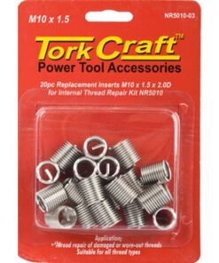 Tork Craft Thread Repair Kit M10 x 1.5 x 2.0mm Repl. Inserts for Nr5010
