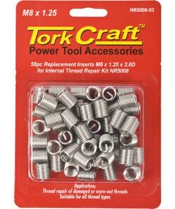 Tork Craft Thread Repair Kit M8 x 1.25 x 2.0mm Repl. Inserts for Nr5008