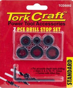 Tork Craft Tork Craft 7Pc Drill Stop Set (5.6.8.10.11.12mm) C/W Allen Key