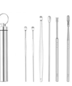 Travel Size 6 Piece Stainless Steel Ear Wax Removal & Ear Cleaning Kit