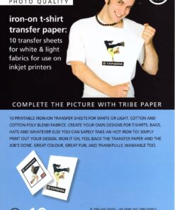 TRIBE Iron-On Light T-Shirt Transfer Sheets (10 Sheets)