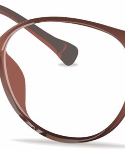 TROO Blue Light Blocking Round Lens Glasses (Computer/Gaming/TV/Phone) - Brown