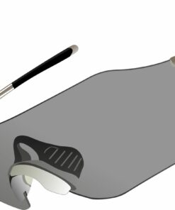 TROO SPORTS Photochromic Polarized Blue Light Blocking Carbon Fibre Glasses - Black, White