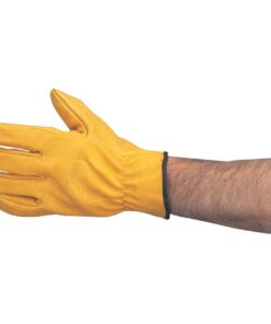 Tuffsafe Yellow Cowhide Lined Drivers Gloves Size 10