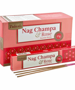 Tulasi Nag Champa & Rose Incense Sticks - 12 Pack