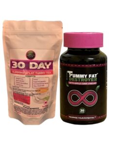 Tummy Fat Destroyer Capsules & 30 Day Slimming & Fat Burning Tea - Combo