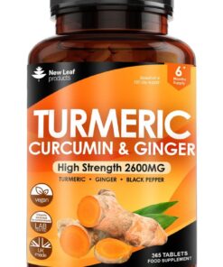 Turmeric Curcumin & Ginger High Strength Tablets 6 Month Supply Value Pack
