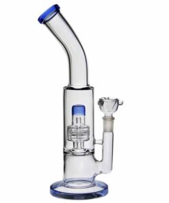 Two Chamber Glass Bong - Bg024 - Blue