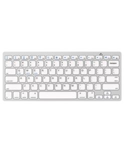 Ultra-slim Bluetooth Wireless Keyboard | Silver & White
