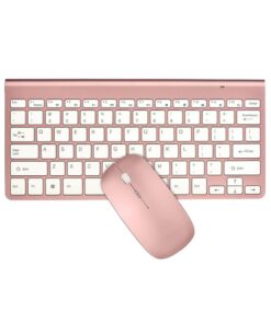 Ultra-Slim Wireless Multimedia Keyboard & Mouse Combo - Rose Gold