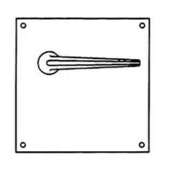 Union Teal Door Furniture On 152mm Plate Oval AS